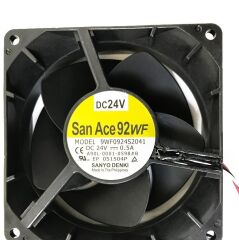 9WF0924S2041, 90x90x32mm 24VDC 0.5A 3 Kablolu Fan