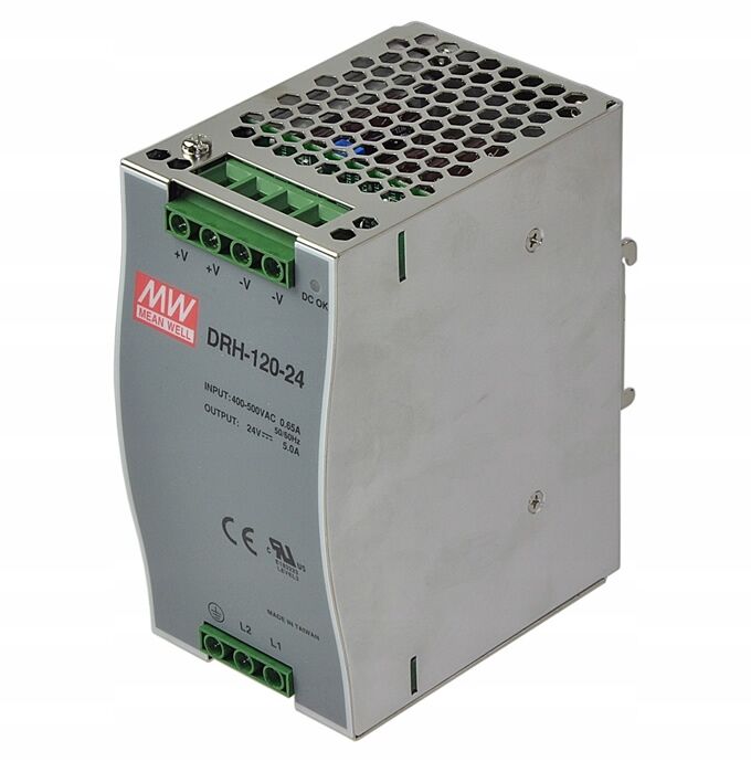 DRH-120-48, 48VDC 2.5A Ray Montaj Güç Kaynağı, Mean Well