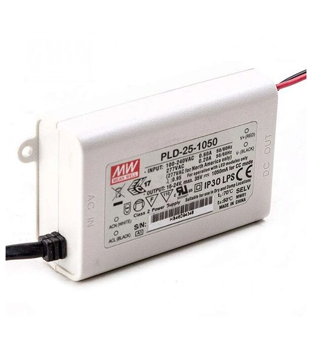 PLD-25-700, 700mA 25W Sabit Akım LED Sürücü, Mean Well