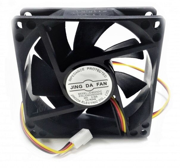 JD8025D24HS, 80X80X25mm 24VDC 0.11A 3 Kablolu Fan
