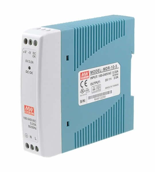 MDR-10-15, 15VDC 0.67A Ray Montaj Güç Kaynağı, Mean Well