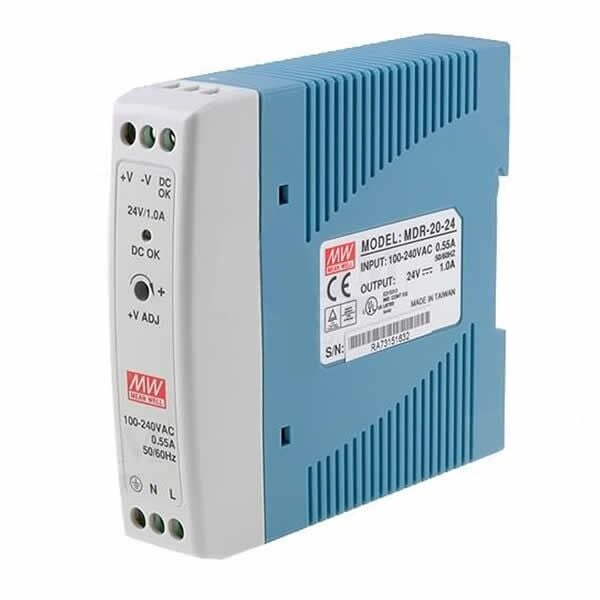MDR-20-15, 15VDC 1.34A Ray Montaj Güç Kaynağı, Mean Well