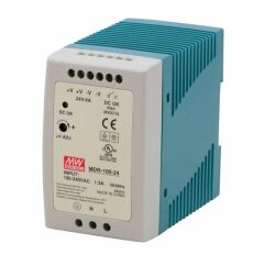 MDR-100-12, 12VDC 7.5A Ray Montaj Güç Kaynağı, Mean Well