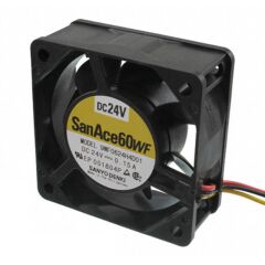 9WF0624H4D01, 60x60x25mm 24VDC 0.15A 3 Kablolu Fan