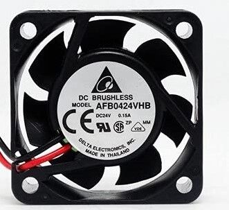 AFB0424VHB, 40x40x15mm 24VDC 0.15A 2 Kablolu Fan