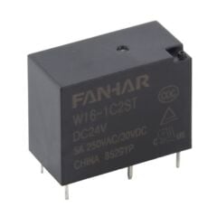 W16-1C2ST-DC24V, 24VDC 5A SPDT (1 Form C) Röle