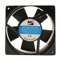 AA12025S22HT, 120x120x25mm 220V AC 0.14A 2 Kablolu Fan