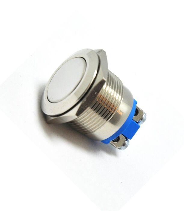 AF98, 19mm Nikel Metal Buton (Düz Düğmeli)