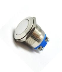 AF98, 19mm Nikel Metal Buton (Düz Düğmeli)
