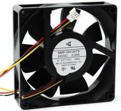 MMF-09C24TS, 90x90x25mm 24VDC 0.20A 3 Kablolu Fan