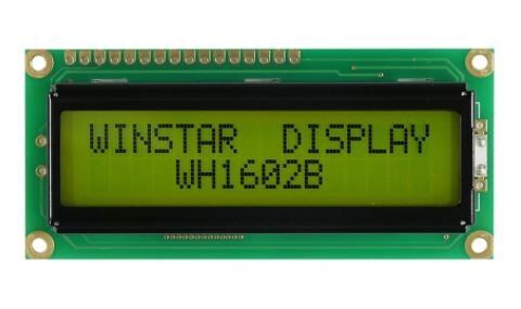 WH1602B-YYH-JT, Sarı/Yeşil 2x16 Karakter LCD