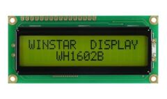 WH1602B-YYH-JT, Sarı/Yeşil 2x16 Karakter LCD