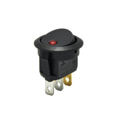 AF132A-Y, Yuvarlak Nokta Işıklı Anahtar 12V 3P Yeşil