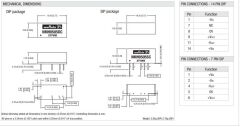 NMH2409DC, 24Vin ±9Vout ±111mA 2W DC/DC Konvertör