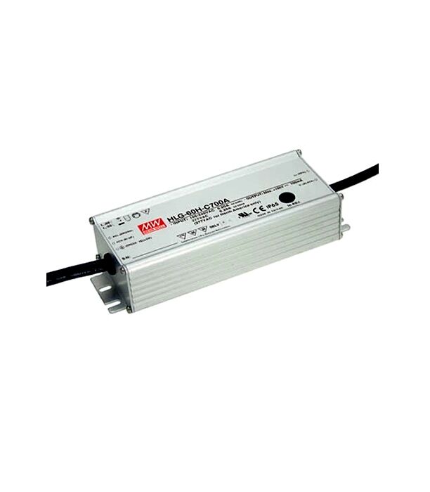 HLG-60H-C350A, 350mA 70W Sabit Akım Ayarlanabilir LED Sürücü, Mean Well