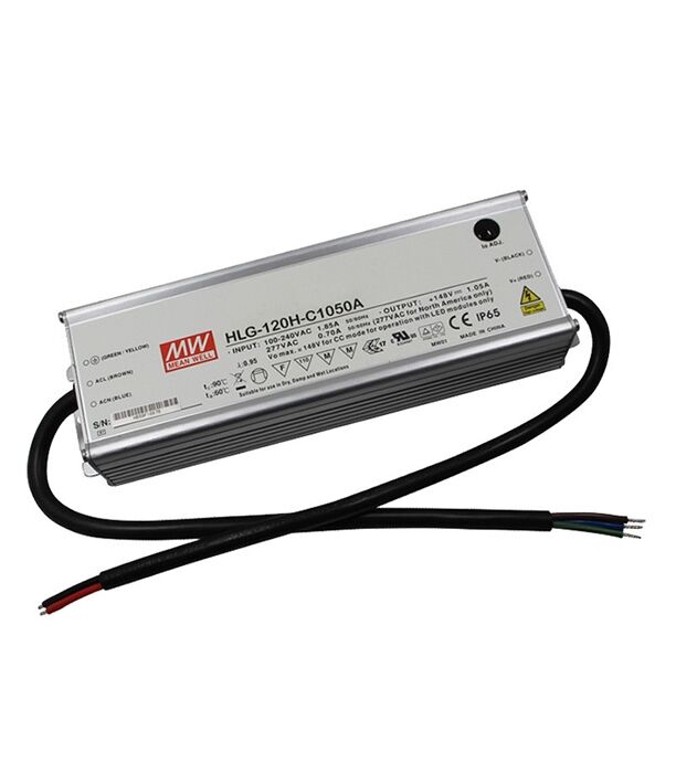 HLG-120H-C500A, 500mA 150W Sabit Akım Ayarlanabilir LED Sürücü, Mean Well