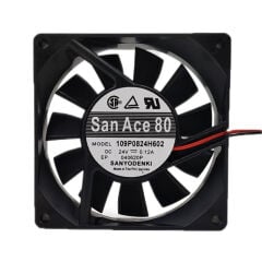 109P0824H602, 80x80x20mm 24VDC 0.12A 2 Kablolu Fan