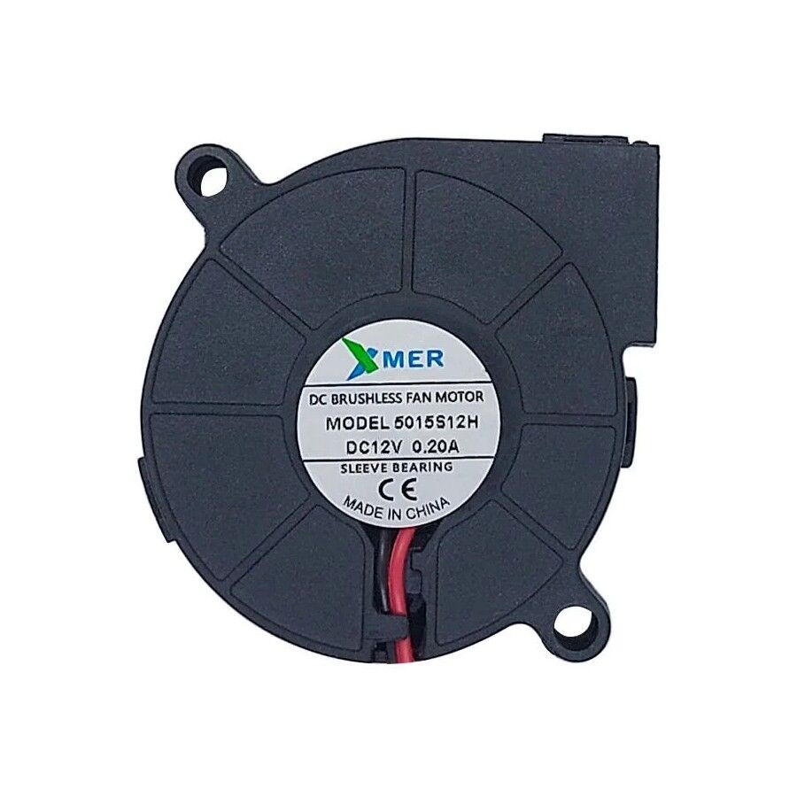 Xmer 5015S12H, 50x15mm 12VDC 0.20A 2 Kablolu Salyangoz Fan