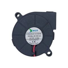 Xmer 5015S12H, 50x15mm 12VDC 0.20A 2 Kablolu Salyangoz Fan