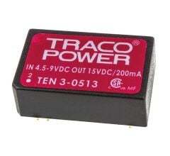 TEN 3-0513, 5Vin 15Vout 200mA 3W DC/DC Konvertör