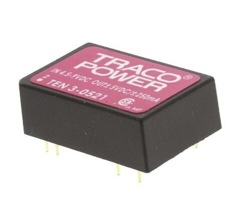 TEN 3-0521, 5Vin ±5Vout ±250mA 3W DC/DC Konvertör