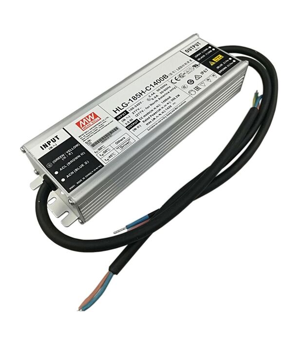 HLG-185H-C700A, 700mA 200W Sabit Akım Ayarlanabilir LED Sürücü, Mean Well