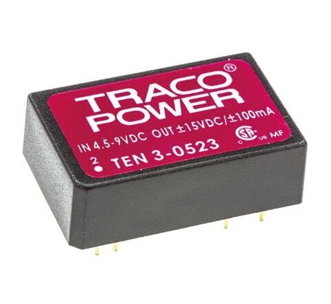 TEN 3-0523, 5Vin ±15Vout ±100mA 3W DC/DC Konvertör