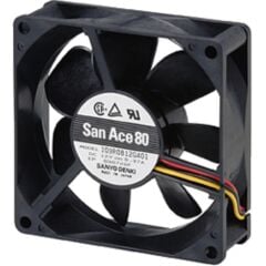 109R0812G401, 80x80x25mm 12VDC 0.37A 3 Kablolu Fan