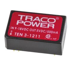 TEN 3-1211, 12Vin 5Vout 500mA 3W DC/DC Konvertör
