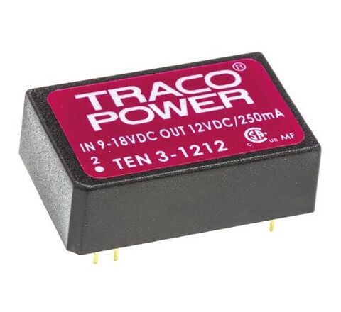 TEN 3-1212, 12Vin 12Vout 250mA 3W DC/DC Konvertör