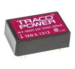 TEN 3-1212, 12Vin 12Vout 250mA 3W DC/DC Konvertör