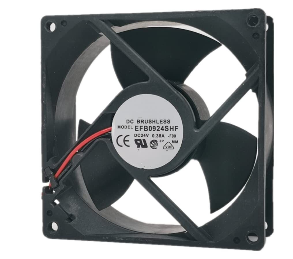 EFB0924SHF-5Q10, 90x90x32mm 24VDC 0.38A 2 Kablolu Fan