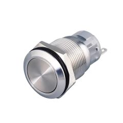 HBDS1-AGQ19F-11/J/S, 19mm 1NO/1NC IP67 Metal Buton