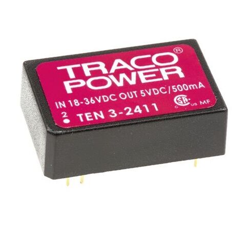 TEN 3-2411, 24Vin 5Vout 500mA 3W DC/DC Konvertör