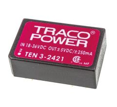 TEN 3-2421, 24Vin ±5Vout ±250mA 3W DC/DC Konvertör