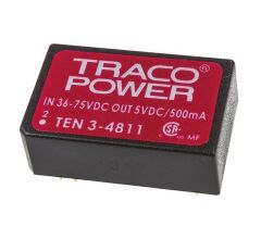 TEN 3-4811, 48Vin 5Vout 500mA 3W DC/DC Konvertör