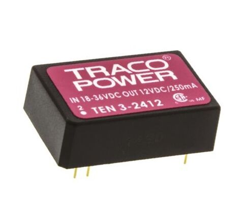 TEN 3-4812, 48Vin 12Vout 250mA 3W DC/DC Konvertör