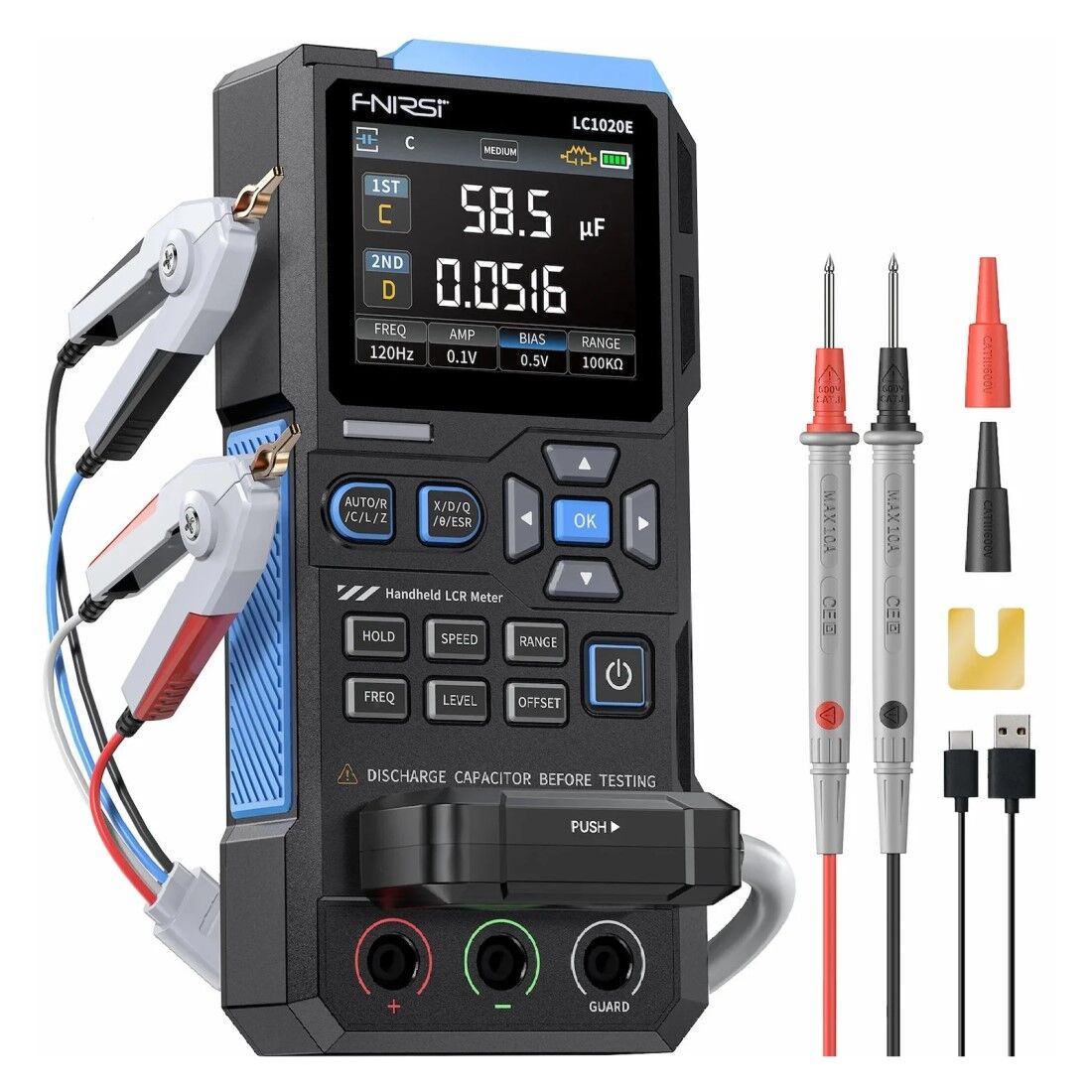 Fnirsi LC1020E, Yüksek Hassasiyetli Dijital Köprü LCR ESR Test Cihazı
