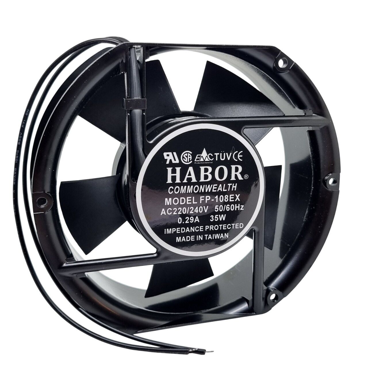 FP-108EX-S1-B, 172x150x51mm 220VAC 0.29A 2 Kablolu Fan
