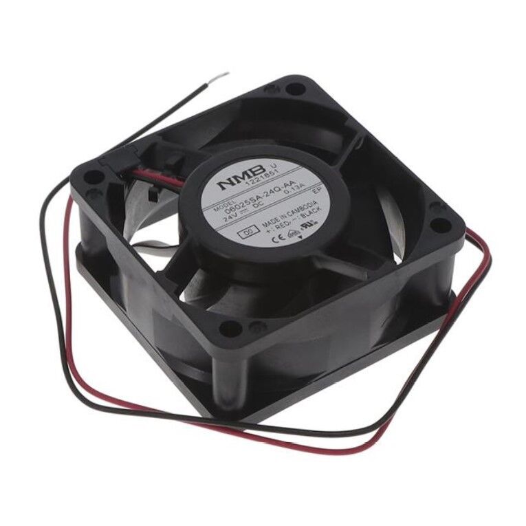 06025SA-24Q-AA-D0, 60x60x25mm 24VDC 0.13A 2 Kablolu Fan