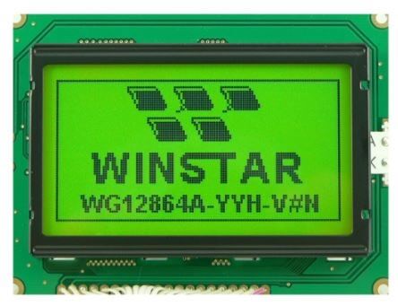 WG12864A-YYH-VN, 128x64 Yeşil Grafik LCD