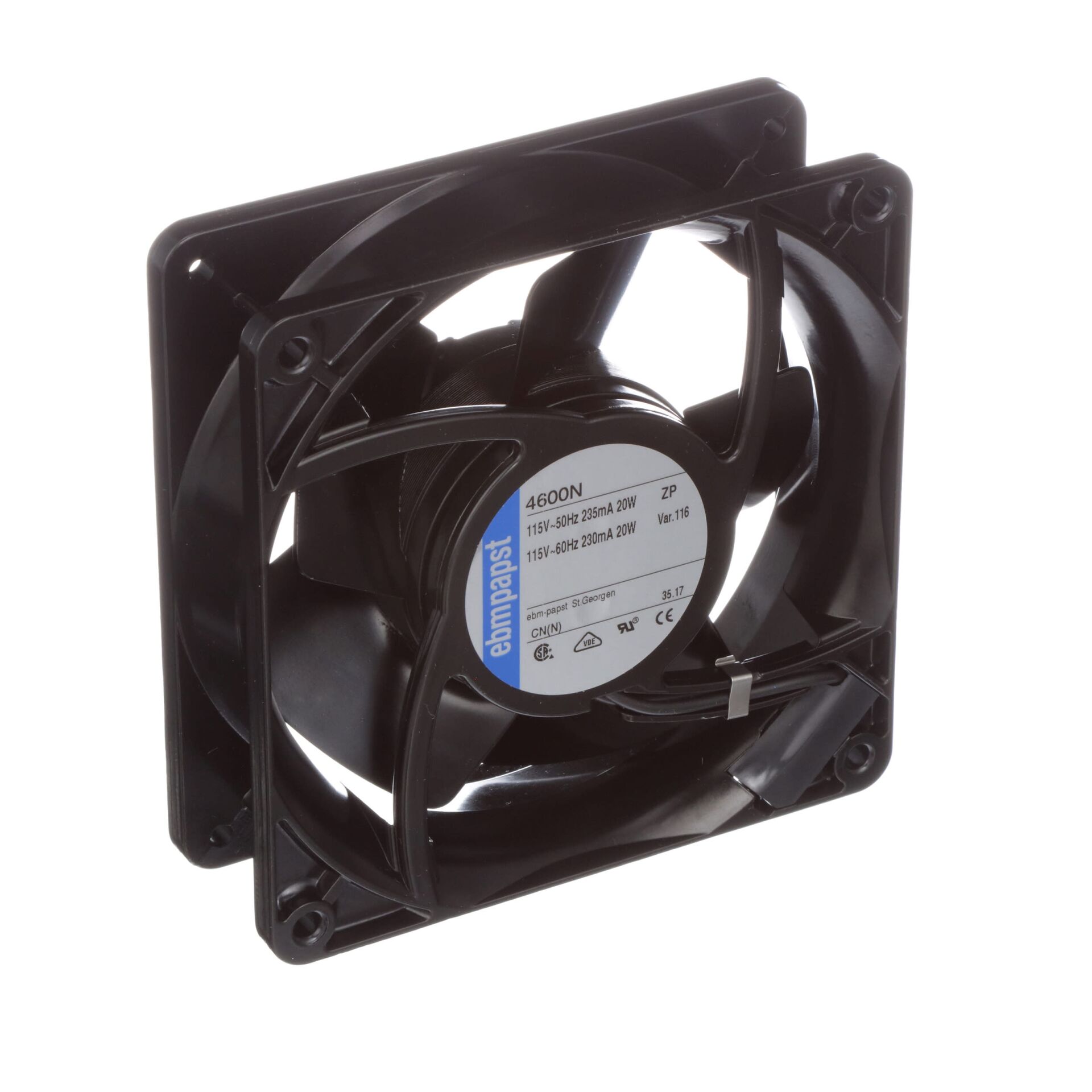 ebm-PAPST 4606N, 120x120x38mm 115VDC 18W 2 Kablolu Fan
